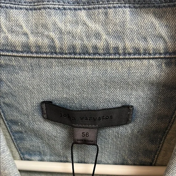 John Varvatos Men's Light Blue Denim Shirt/Chore Jacket